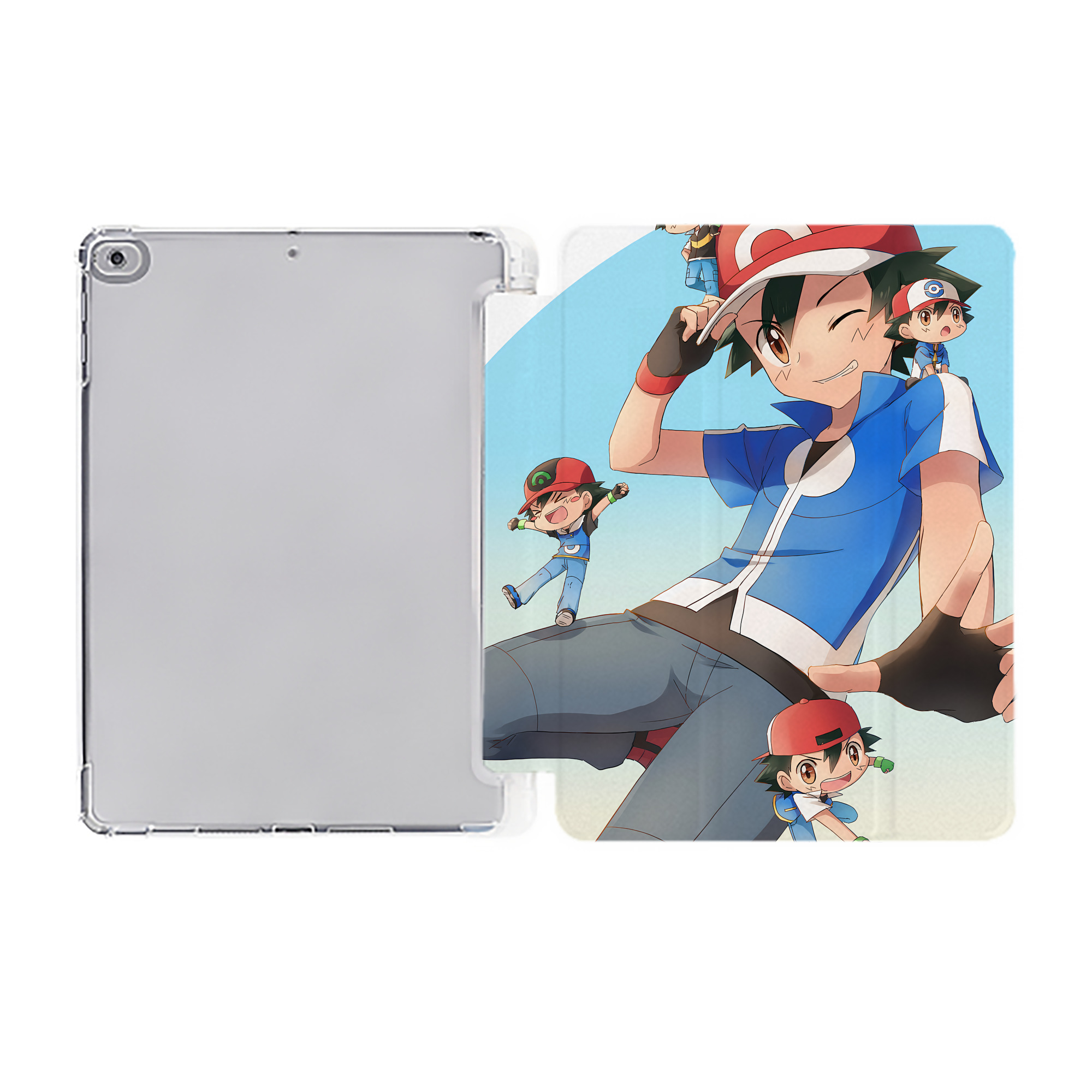 （画像用） ポケットモンスター Pokémon IPad ケース ペン収納付き 三つ折りスタンド PUレザー×シリコン 対応機種9.5/10.5/10.9インチ